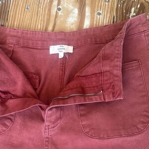 Entro dusty red wide leg pants